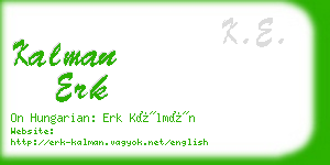 kalman erk business card